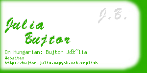 julia bujtor business card